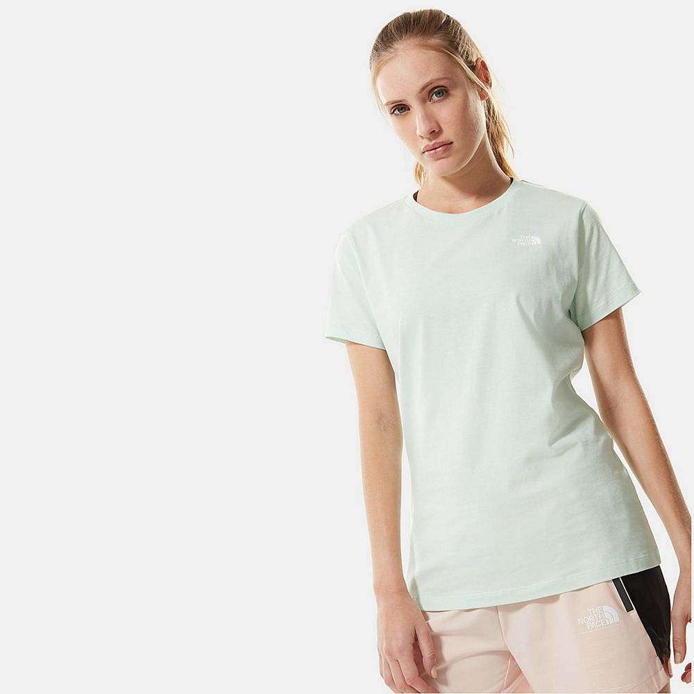 The North Face T-Shirts Womens Australia - The North Face Simple Dome Turquoise (KEW-849560)